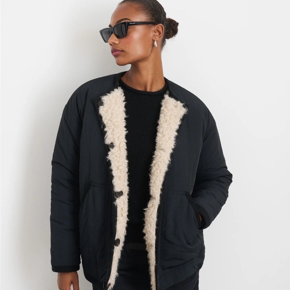 Alex Mill Reversible Polar Bear Jacket - Black / XS - Picture 4 of 7